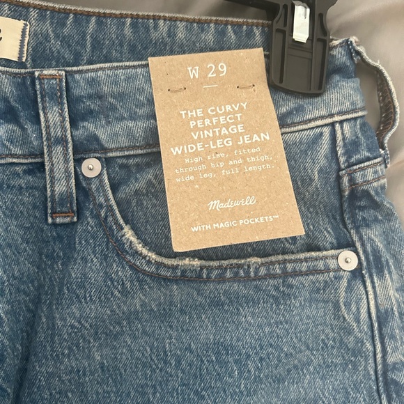 Madewell Light Blue Women’s Size 29 The Curvy Perfect Vintage Wide-Leg Jean - Picture 4 of 4